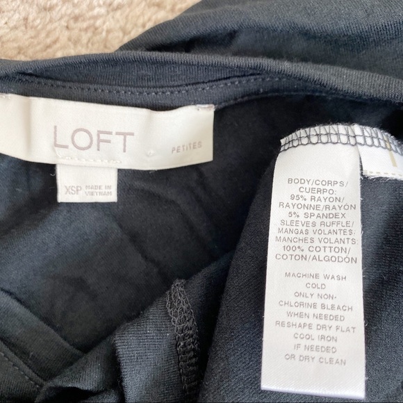 LOFT Petites Flutter Sleeve Knit Jersey Mini Dress - Picture 6 of 7